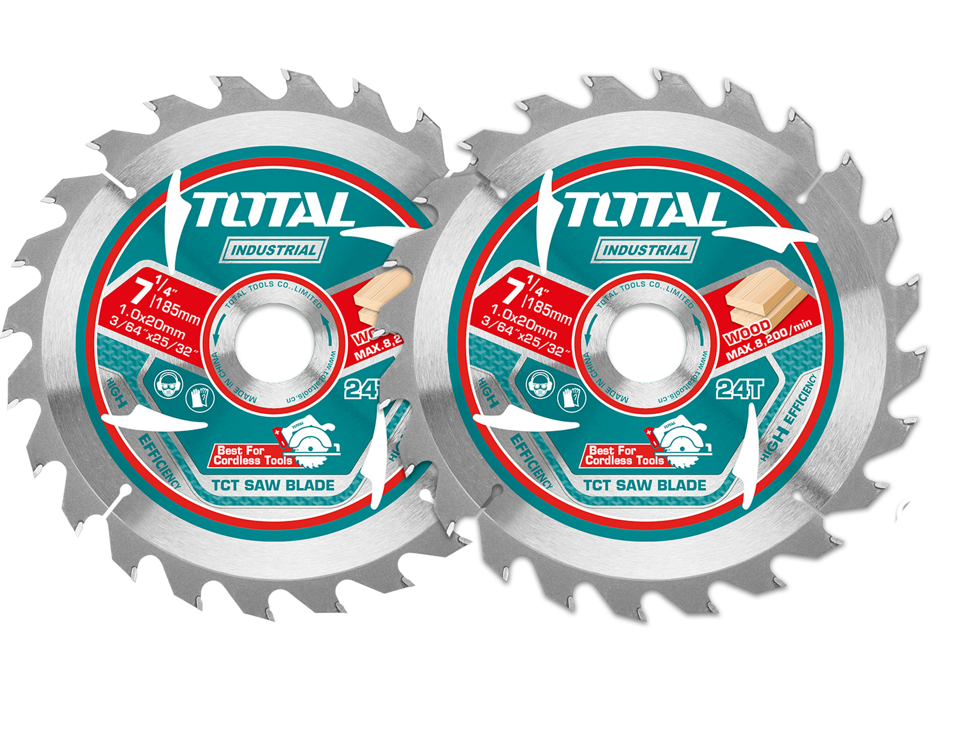 Ultradünnes Sägeblatt, TCT, 185 mm, 2er-Set, industriell Ultradünnes Sägeblatt, TCT, 185 mm, 2er-Set, industriell